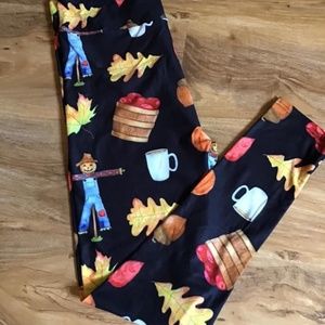 Custom Fall Scarecrow Leggings